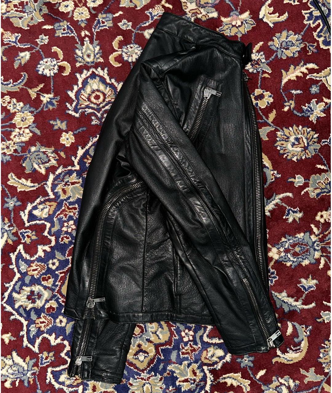BIKKEMBERGS Черная кожаная куртка, фото 4