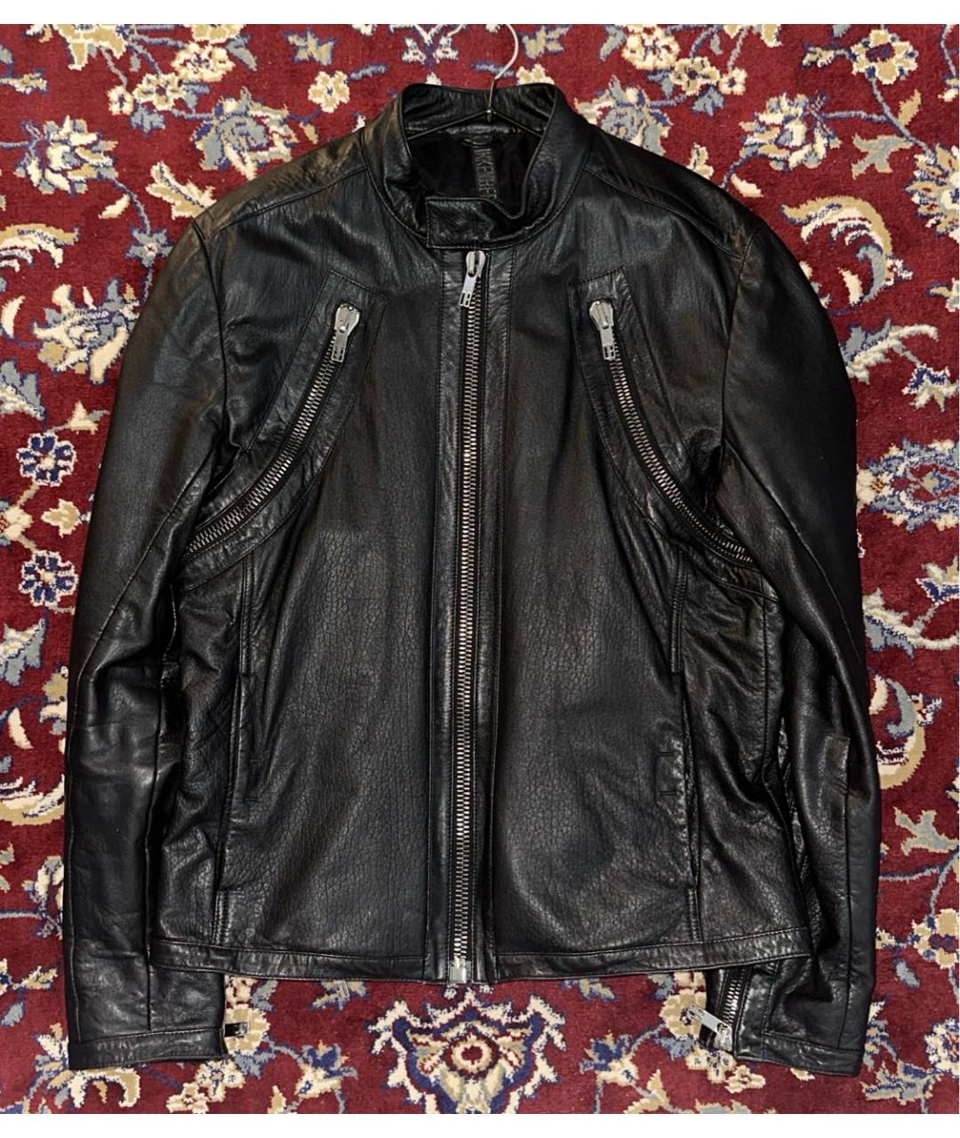 BIKKEMBERGS Черная кожаная куртка, фото 7