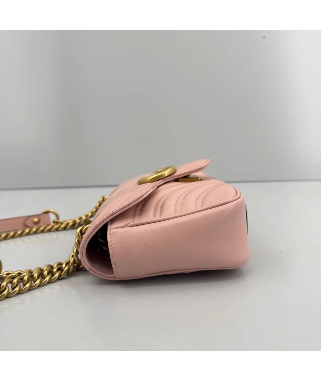 GUCCI Розовая кожаная сумка через плечо, фото 5