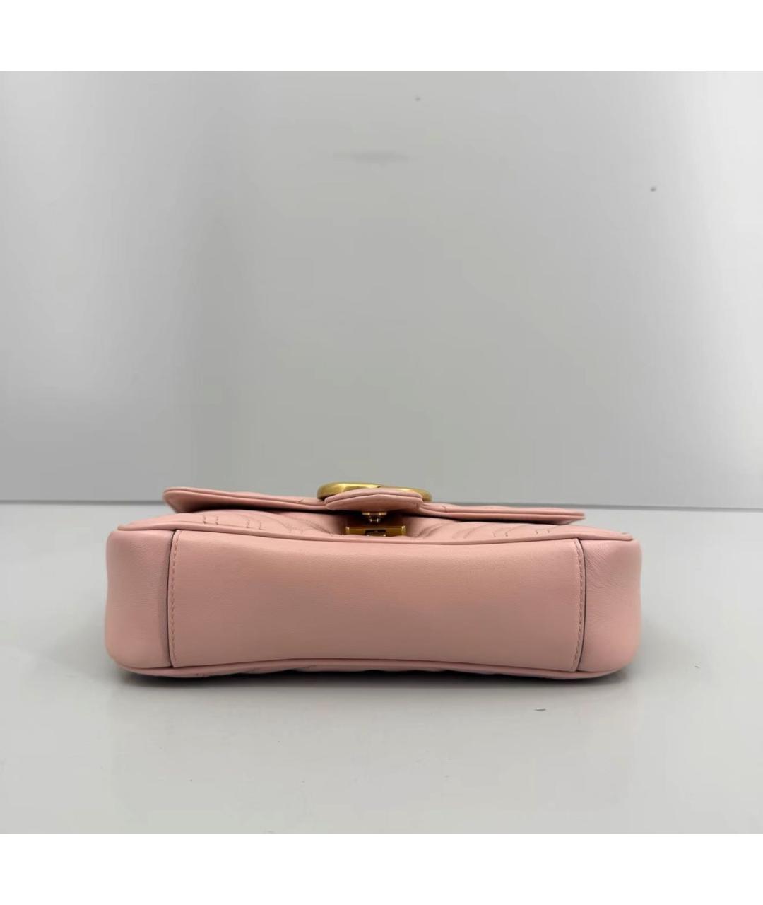 GUCCI Розовая кожаная сумка через плечо, фото 3