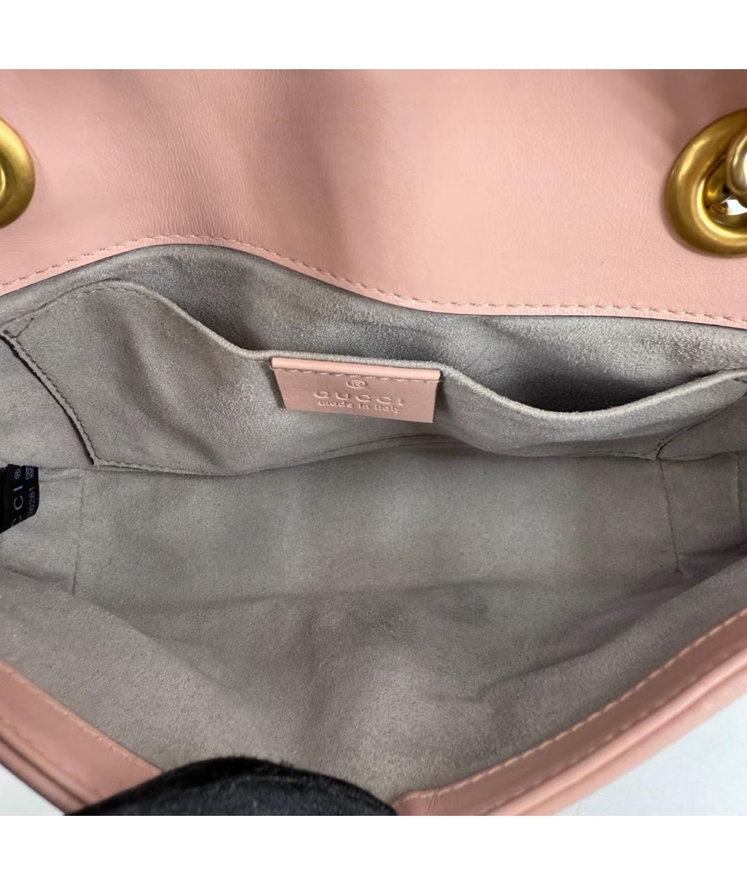 GUCCI Розовая кожаная сумка через плечо, фото 8