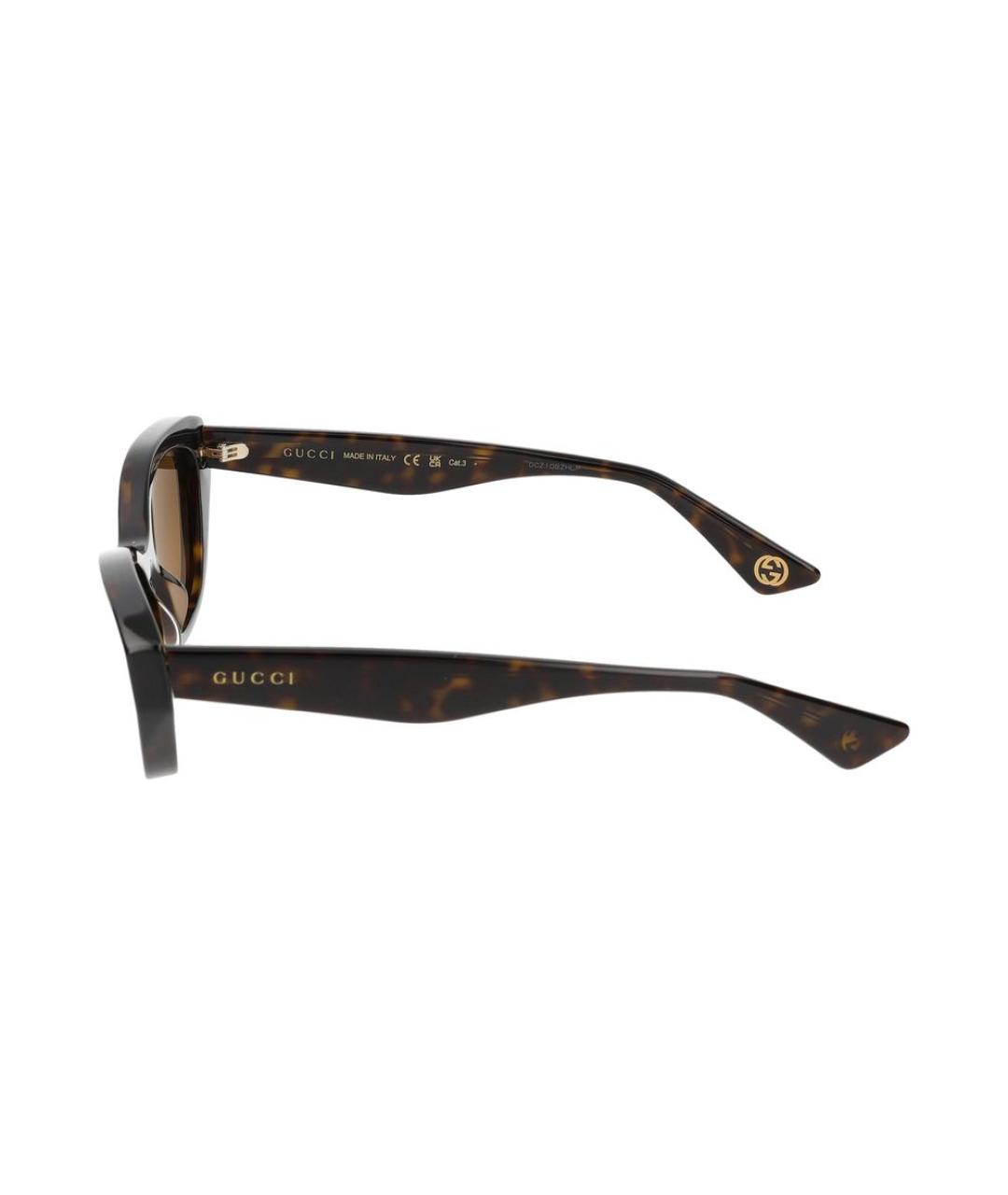 GUCCI Коричневые солнцезащитные очки, фото 3