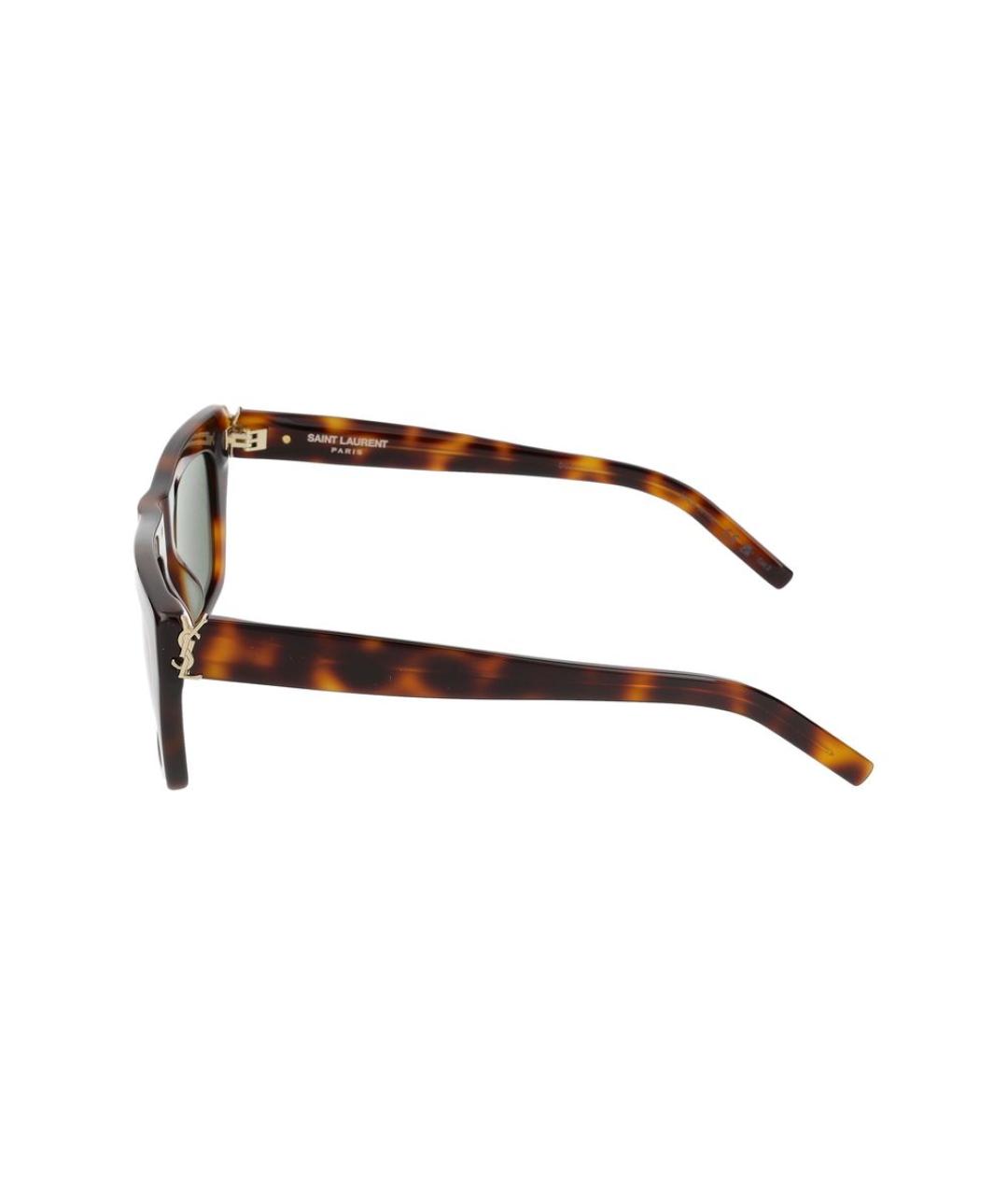SAINT LAURENT Коричневые солнцезащитные очки, фото 3