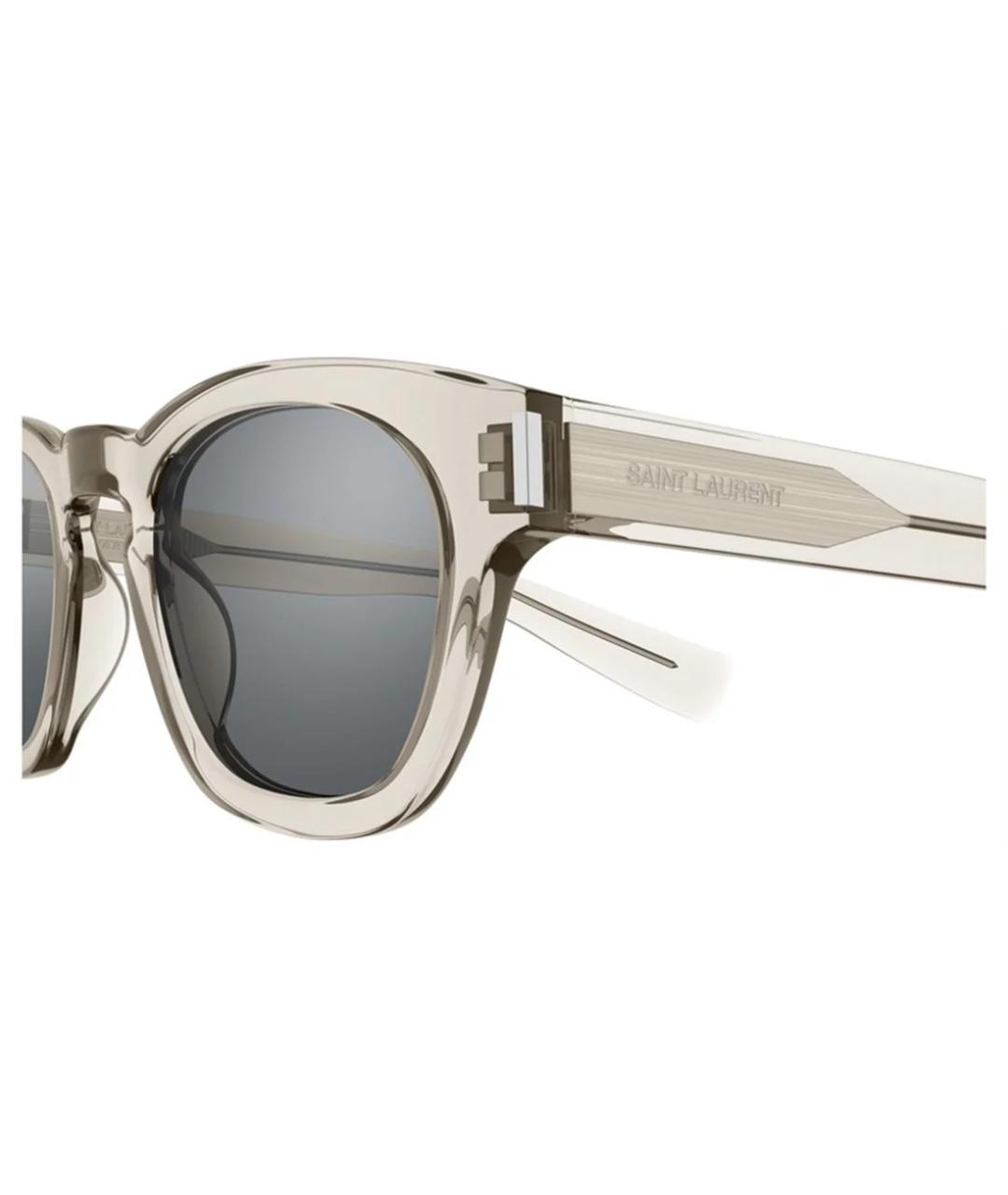 SAINT LAURENT Бежевые солнцезащитные очки, фото 3
