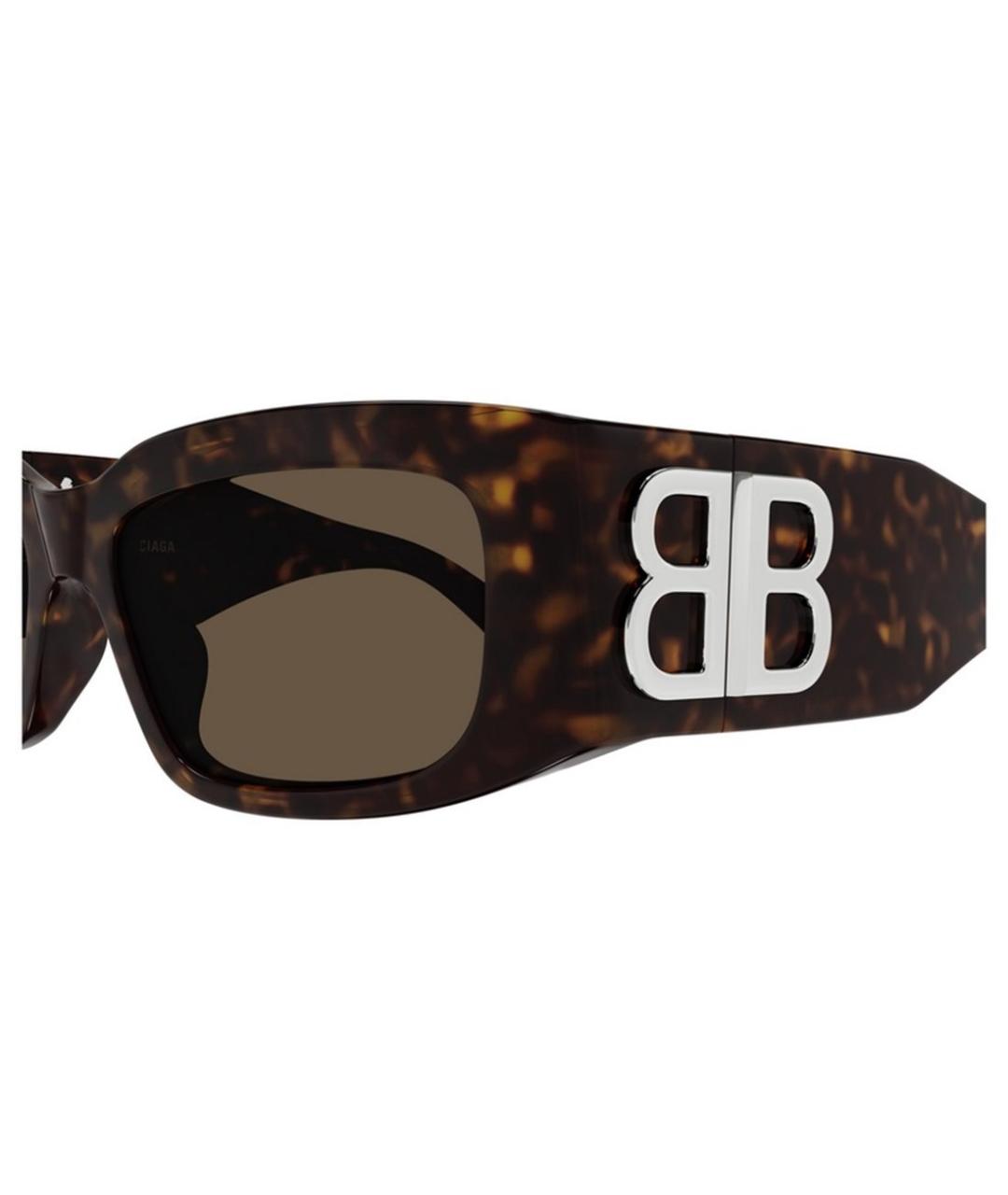 BALENCIAGA Коричневые солнцезащитные очки, фото 3