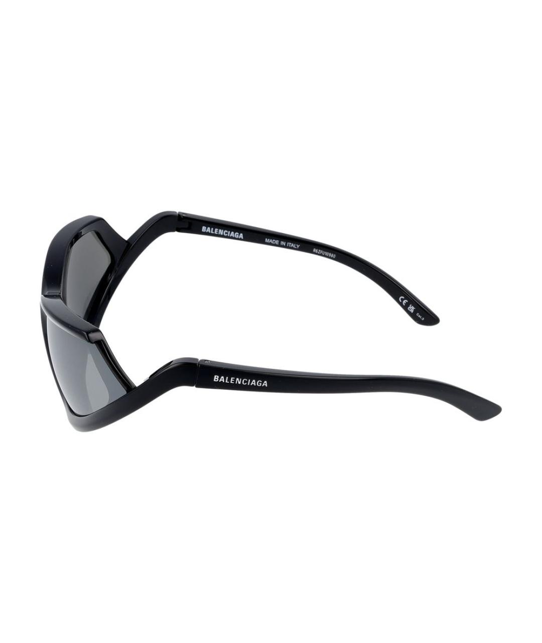 BALENCIAGA Черные пластиковые солнцезащитные очки, фото 3
