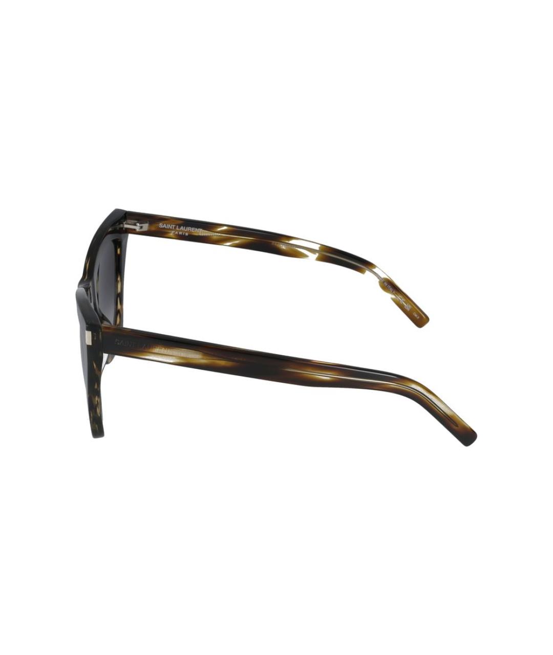 SAINT LAURENT Коричневые солнцезащитные очки, фото 3