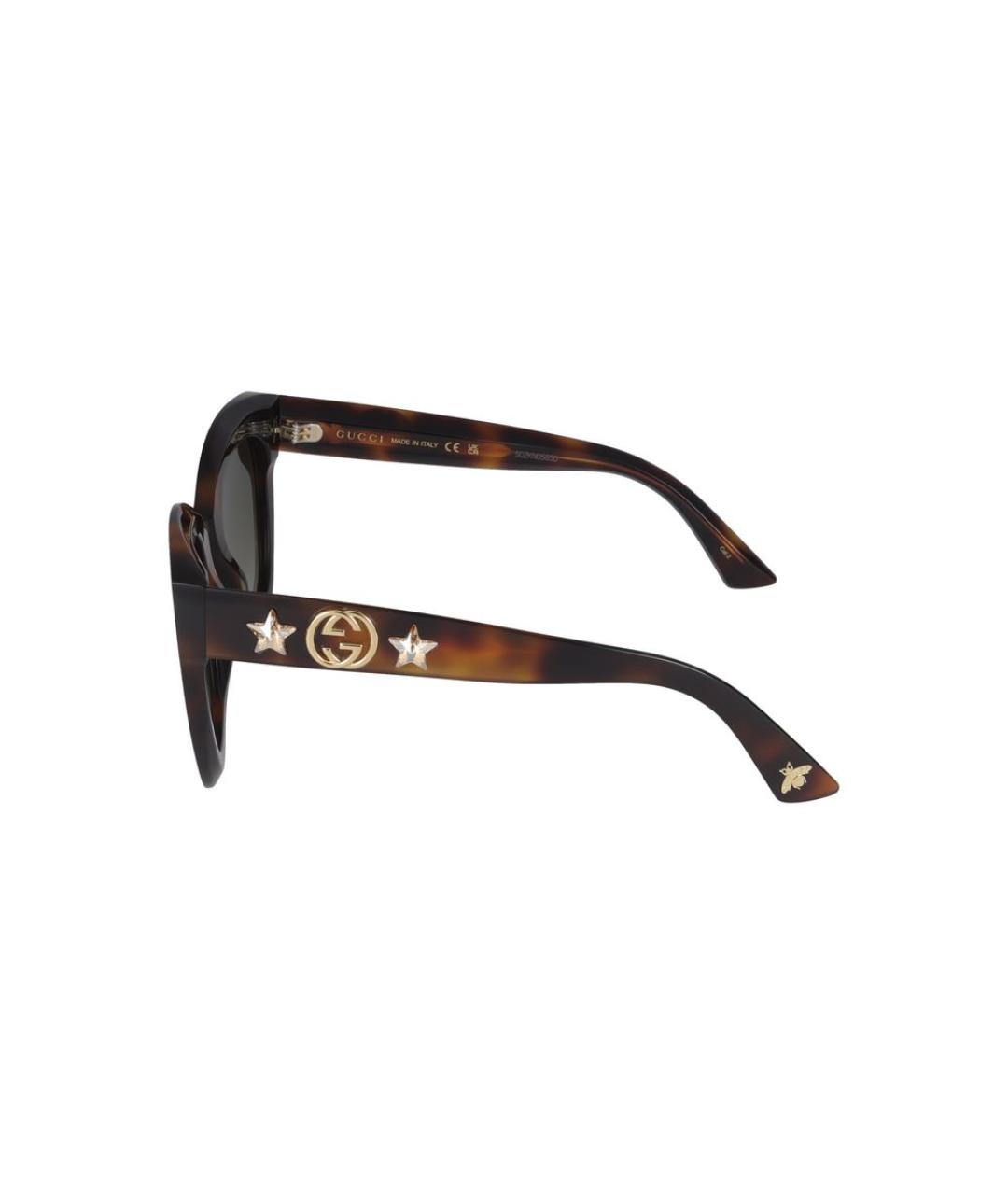 GUCCI Коричневые солнцезащитные очки, фото 3