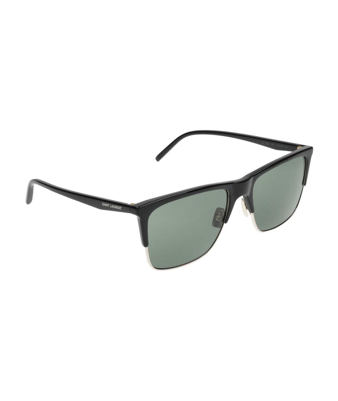 SAINT LAURENT Черные пластиковые солнцезащитные очки, фото 4