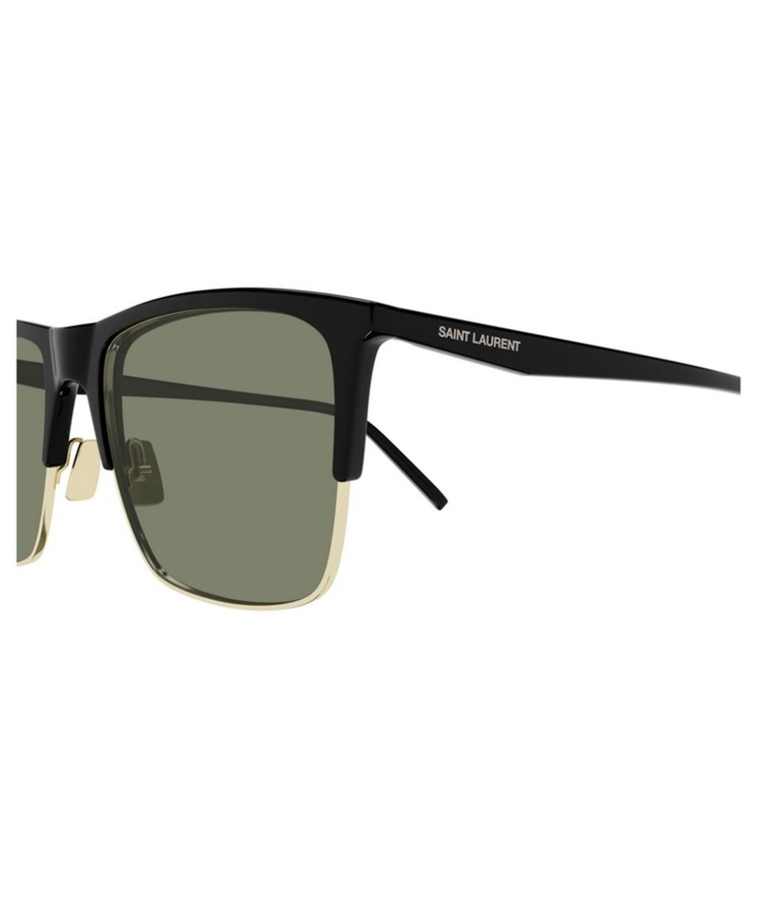SAINT LAURENT Черные пластиковые солнцезащитные очки, фото 3