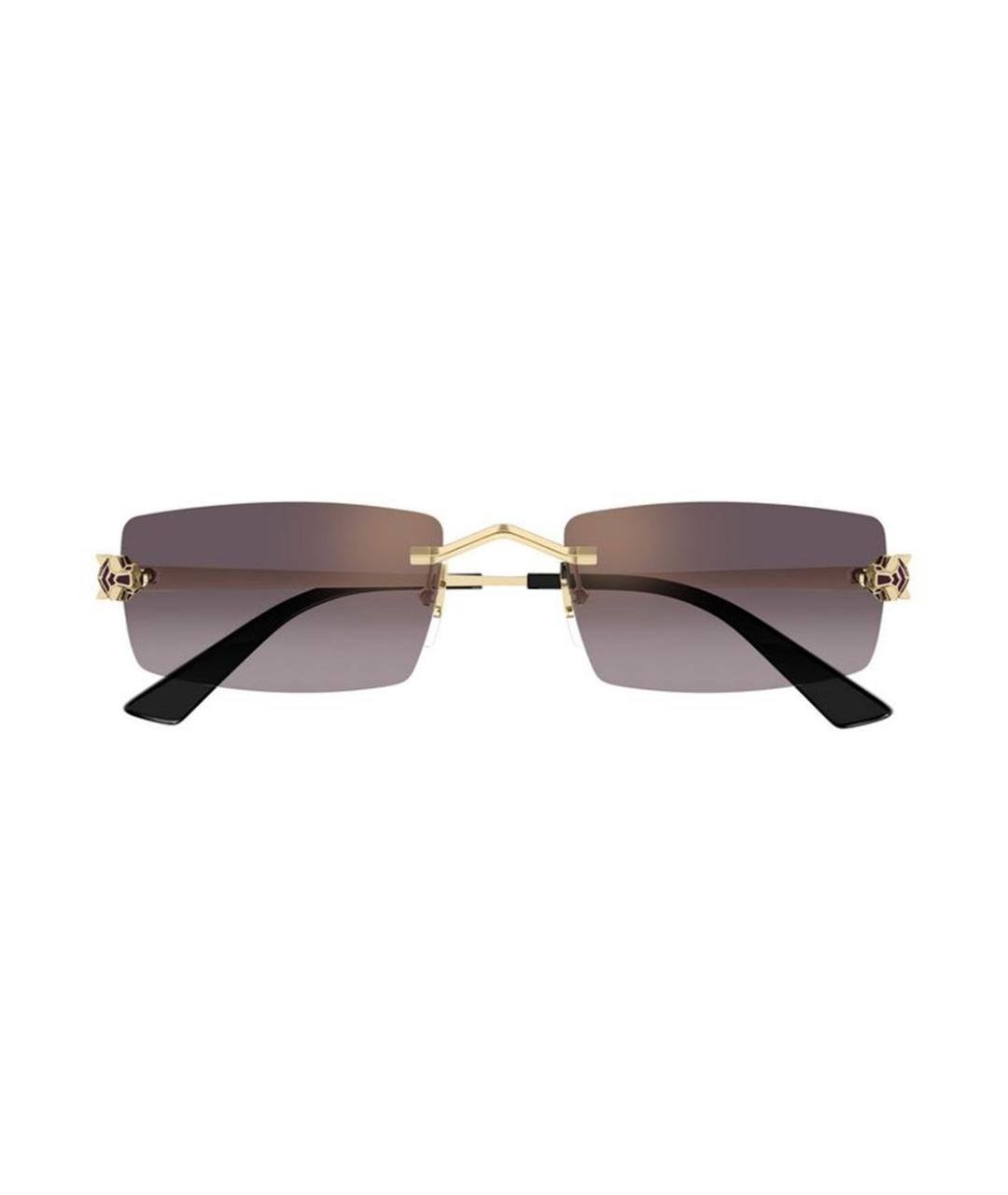 CARTIER Золотые металлические солнцезащитные очки, фото 4