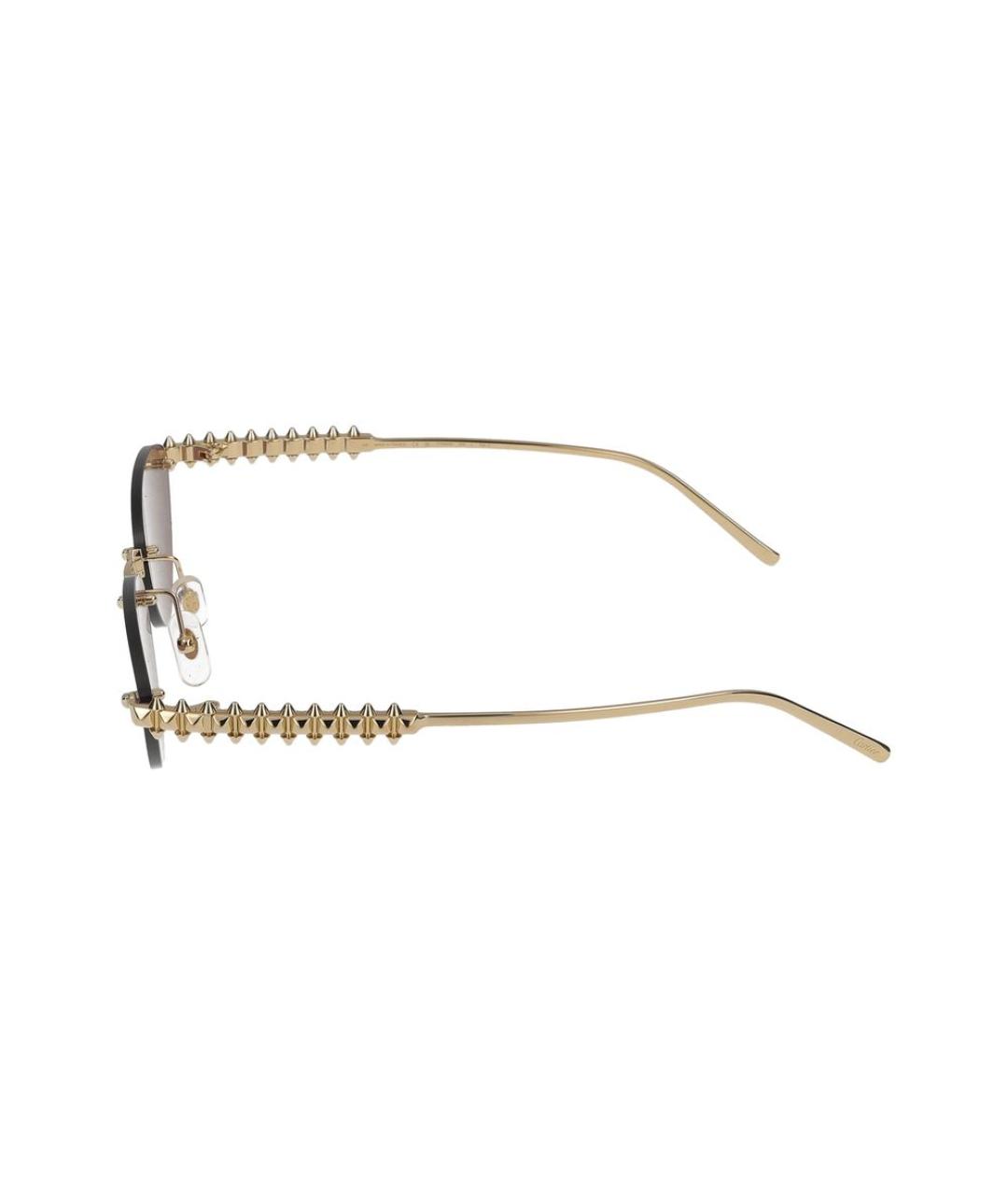 CARTIER Золотые металлические солнцезащитные очки, фото 5