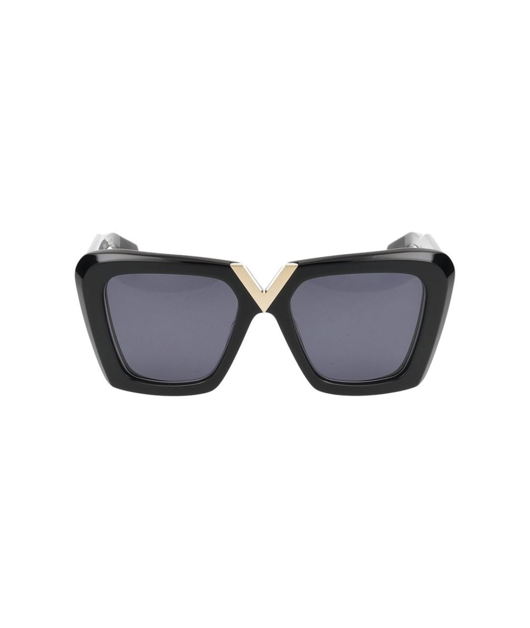 VALENTINO Черные пластиковые солнцезащитные очки, фото 3