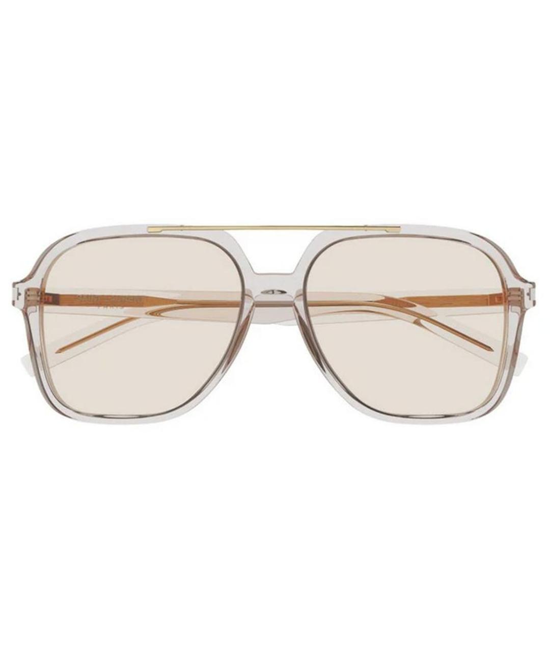 SAINT LAURENT Бежевые солнцезащитные очки, фото 4