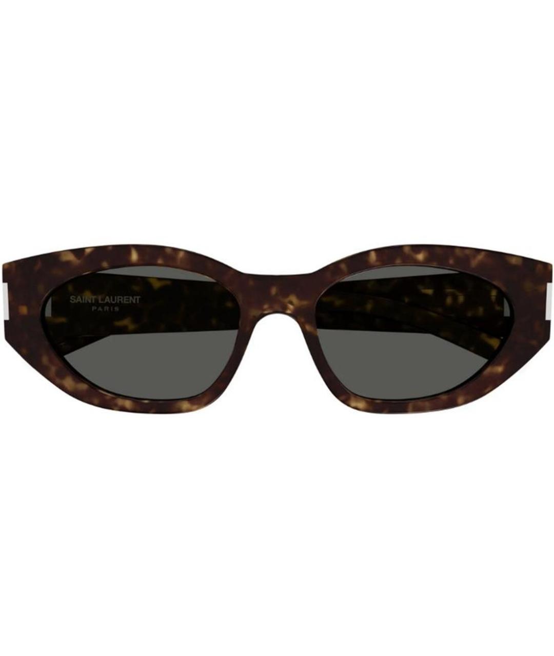 SAINT LAURENT Коричневые солнцезащитные очки, фото 3