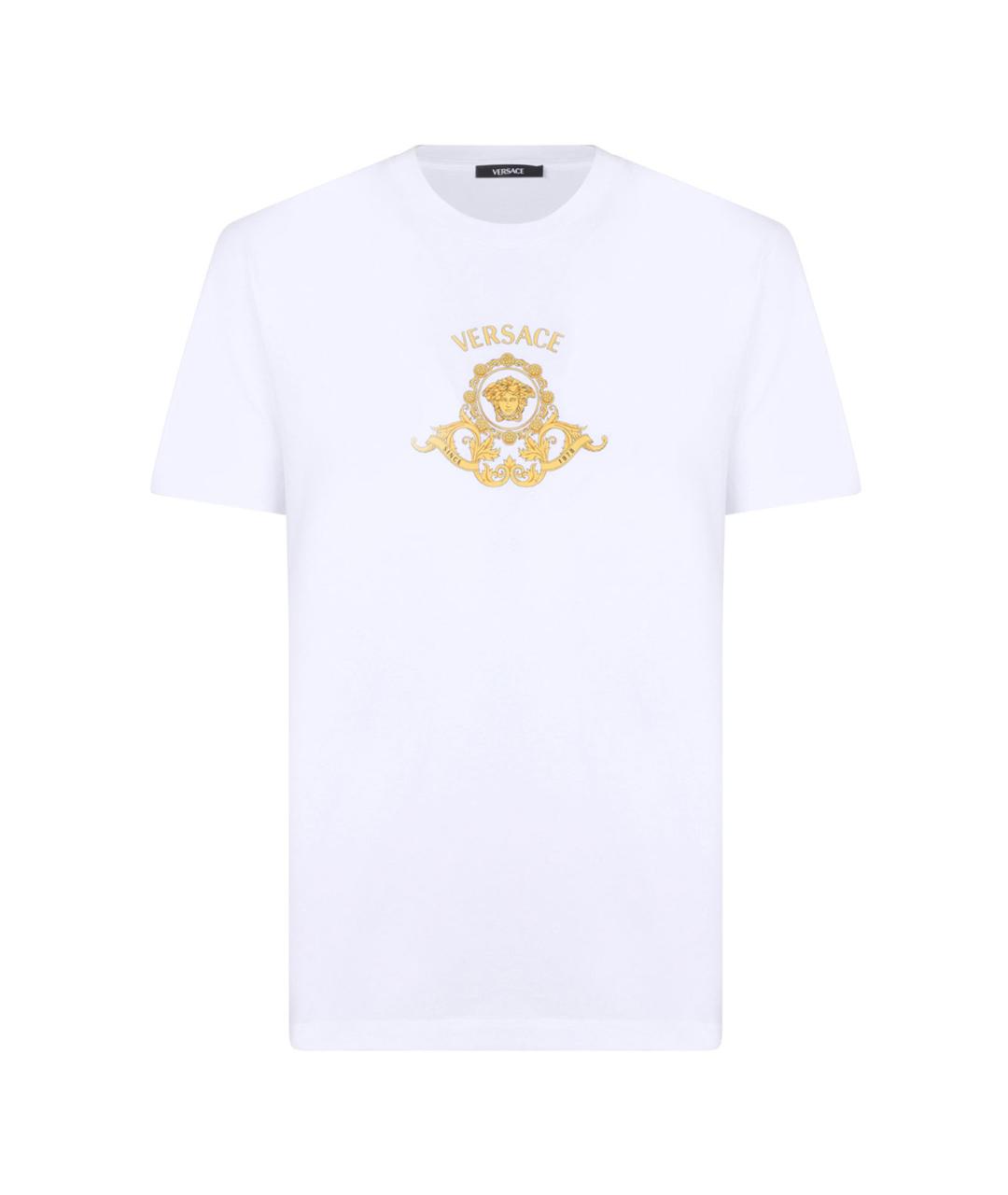 VERSACE Белая хлопковая футболка, фото 1