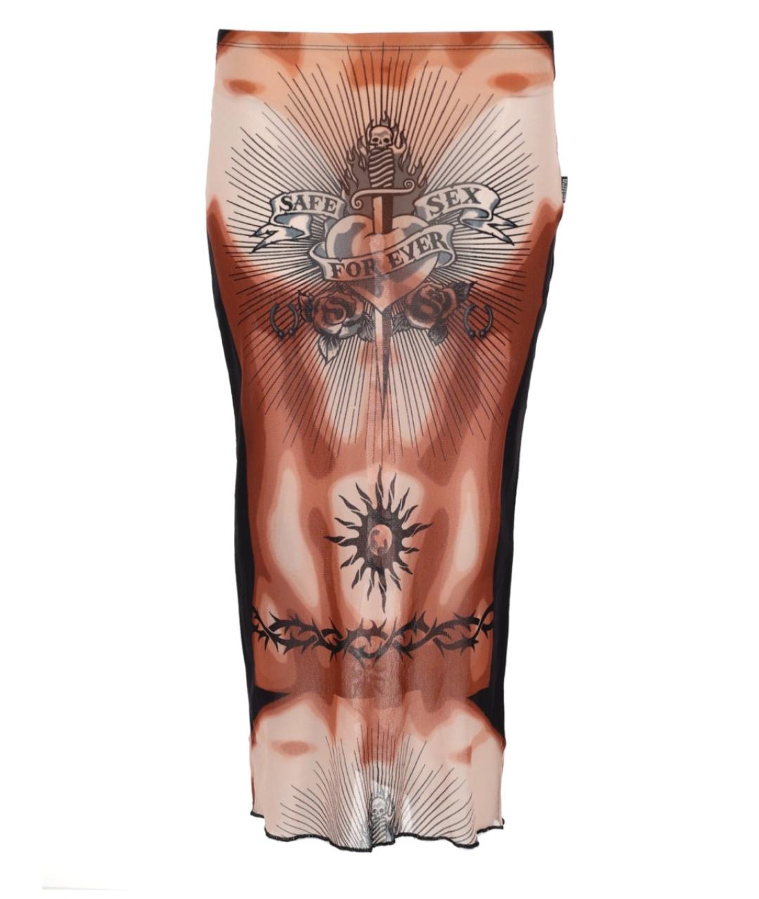 JEAN PAUL GAULTIER Мульти полиамидовая юбка миди, фото 1