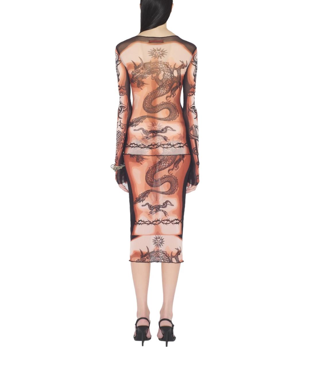 JEAN PAUL GAULTIER Мульти полиамидовая юбка миди, фото 4