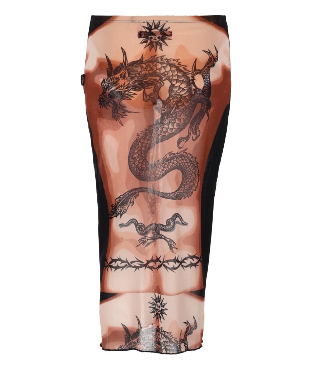 JEAN PAUL GAULTIER Мульти полиамидовая юбка миди, фото 3