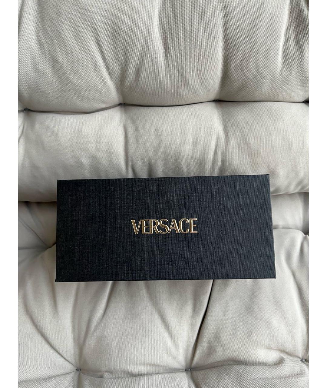 VERSACE Черные пластиковые солнцезащитные очки, фото 4