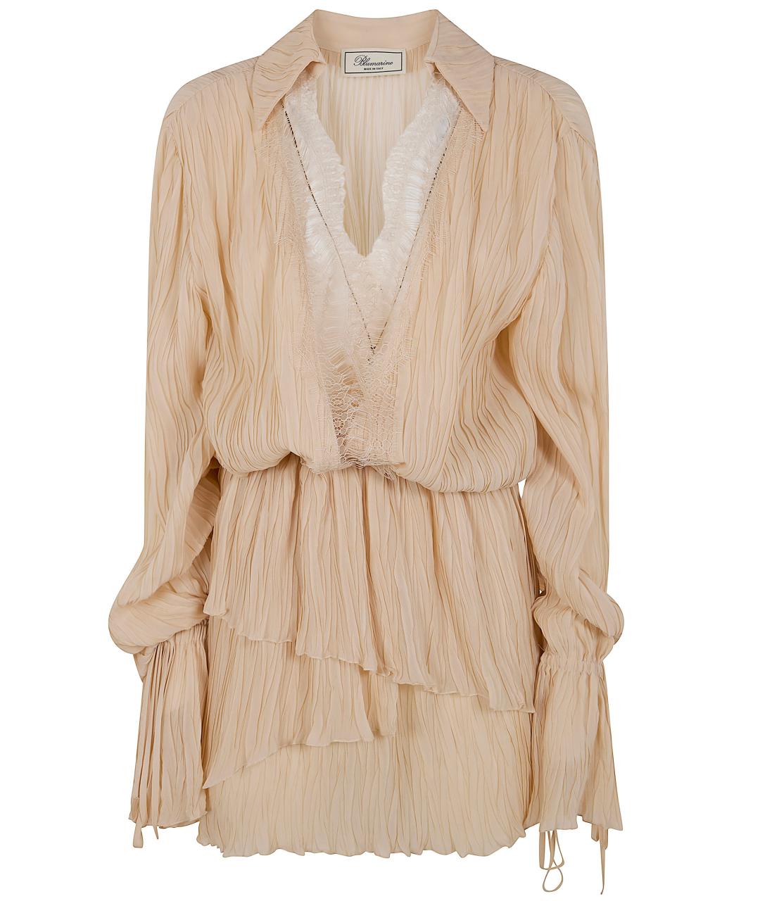 BLUMARINE Желтое вискозное повседневное платье, фото 4