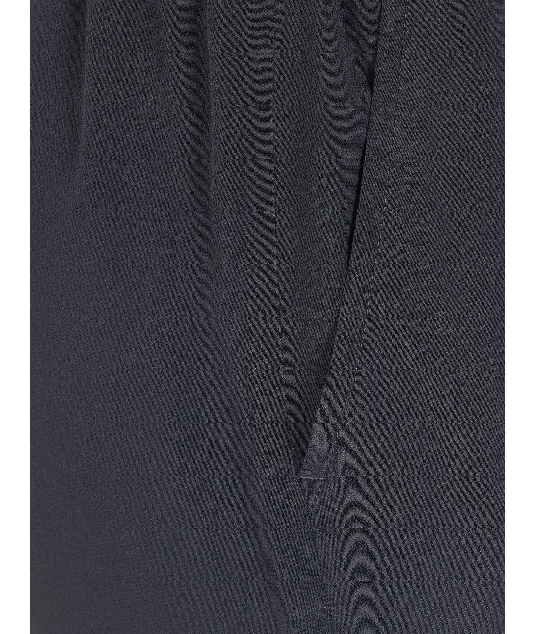 SEVENTY Черные шелковые прямые брюки, фото 3