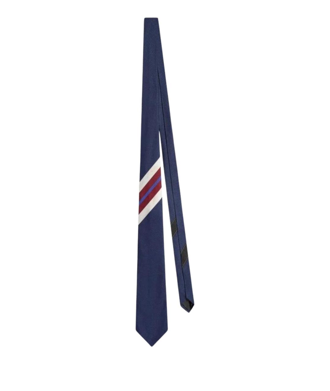 DRIES VAN NOTEN Синий шелковый галстук, фото 1