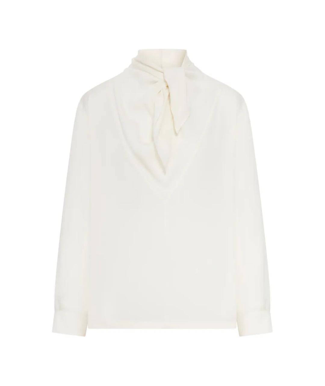 MAX MARA Белая шелковая рубашка, фото 1