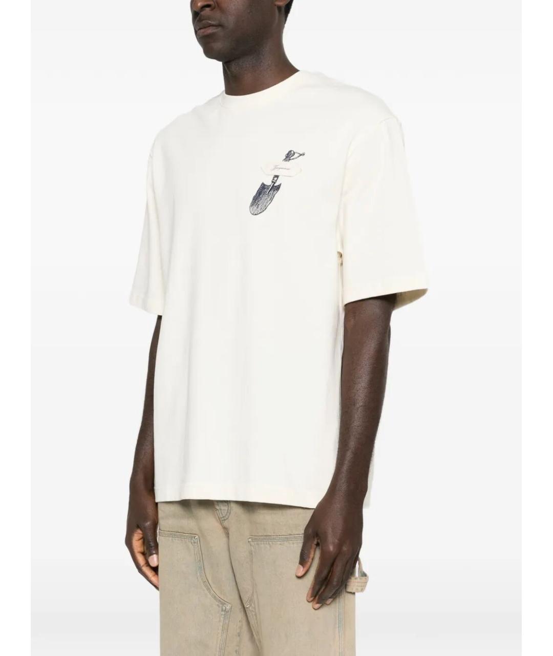 JACQUEMUS Белая хлопковая футболка, фото 3