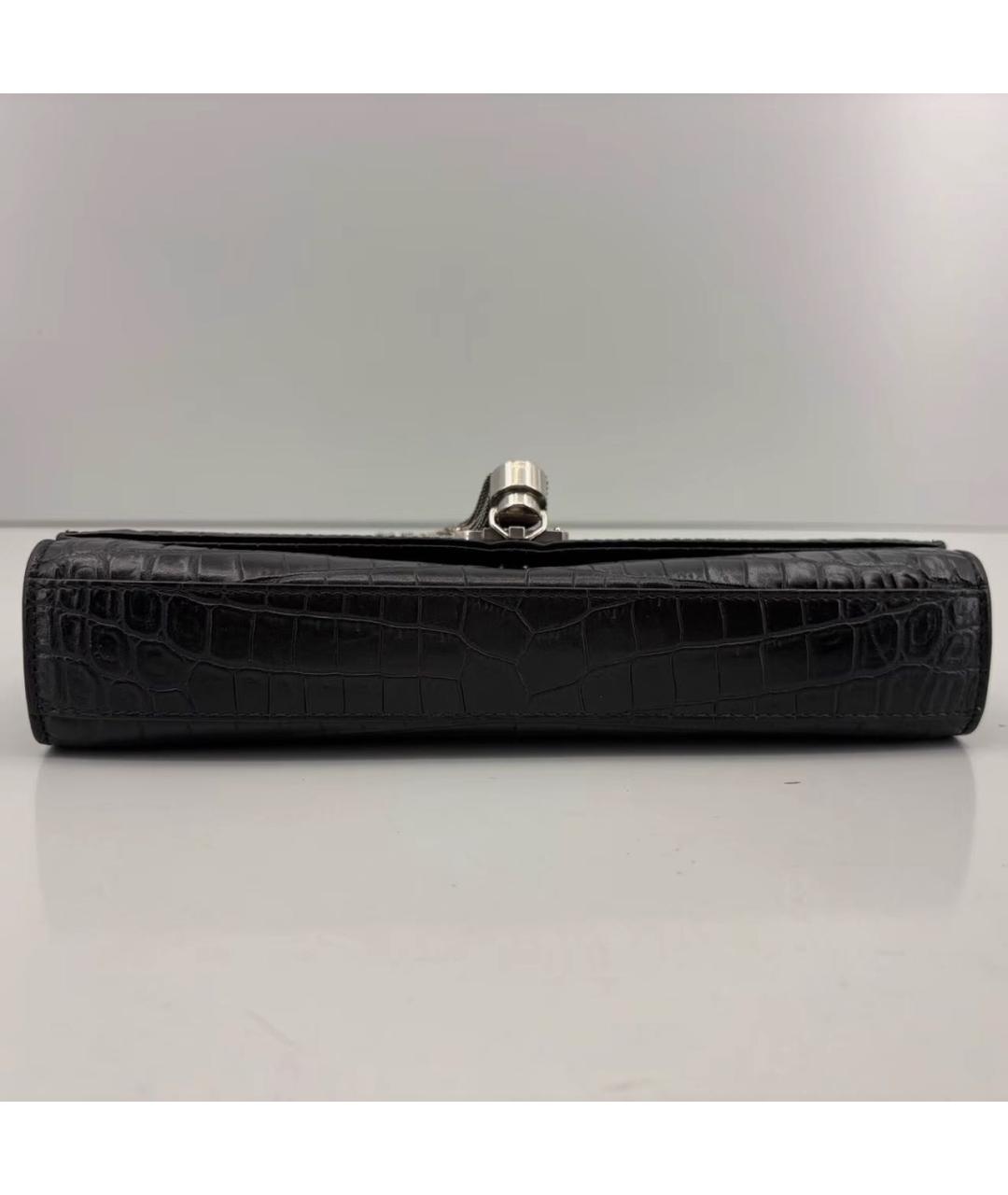 SAINT LAURENT Черная кожаная сумка через плечо, фото 4