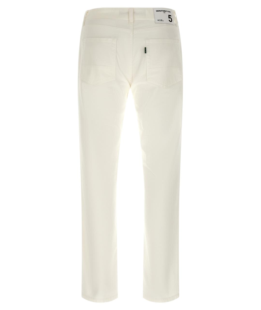 DEPARTMENT 5 Белые хлопковые прямые джинсы, фото 2