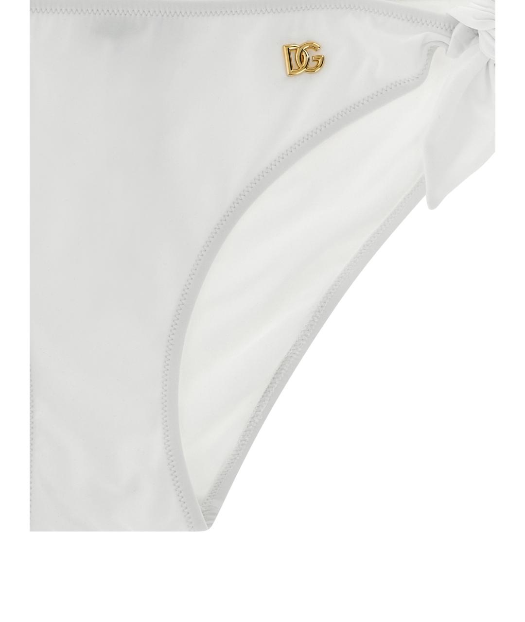 DOLCE&GABBANA Белый полиамидовый купальник, фото 3