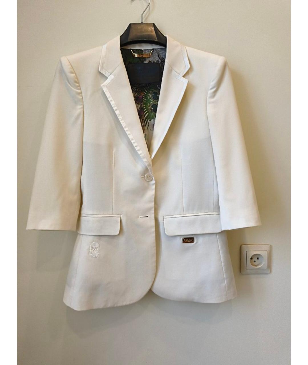 PHILIPP PLEIN Белый шерстяной жакет/пиджак, фото 9
