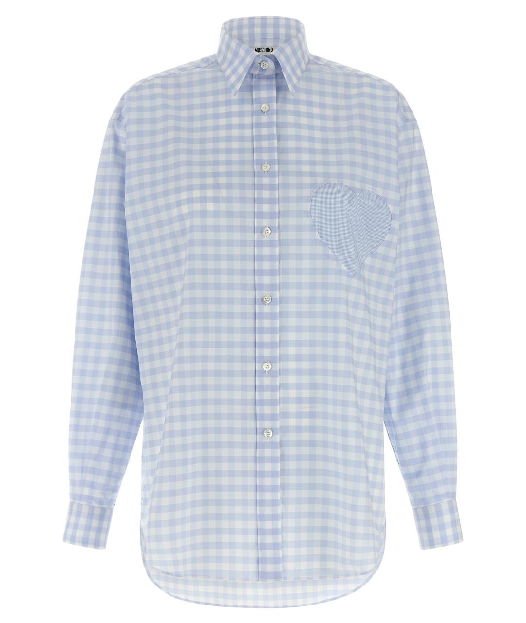 MOSCHINO Голубая хлопковая рубашка, фото 1
