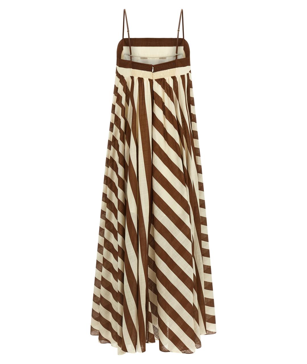 ZIMMERMANN Коричневый хлопковый сарафан, фото 2