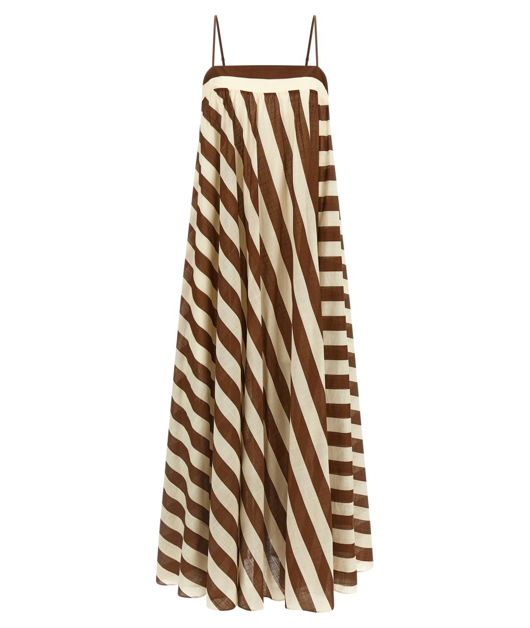 ZIMMERMANN Коричневый хлопковый сарафан, фото 1