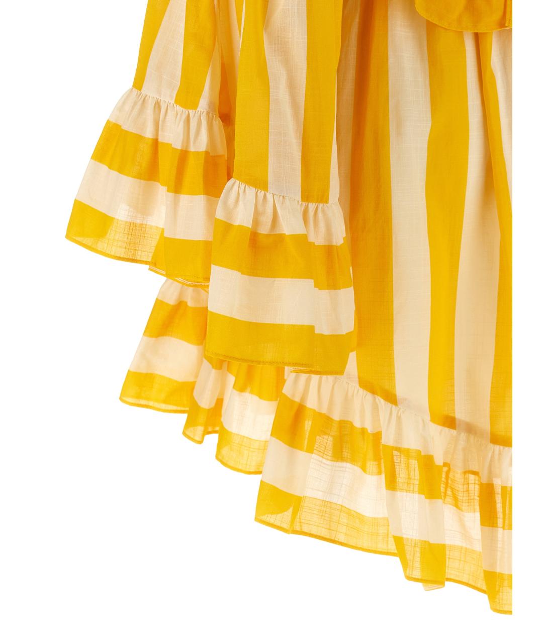 ZIMMERMANN Желтое хлопковое повседневное платье, фото 4