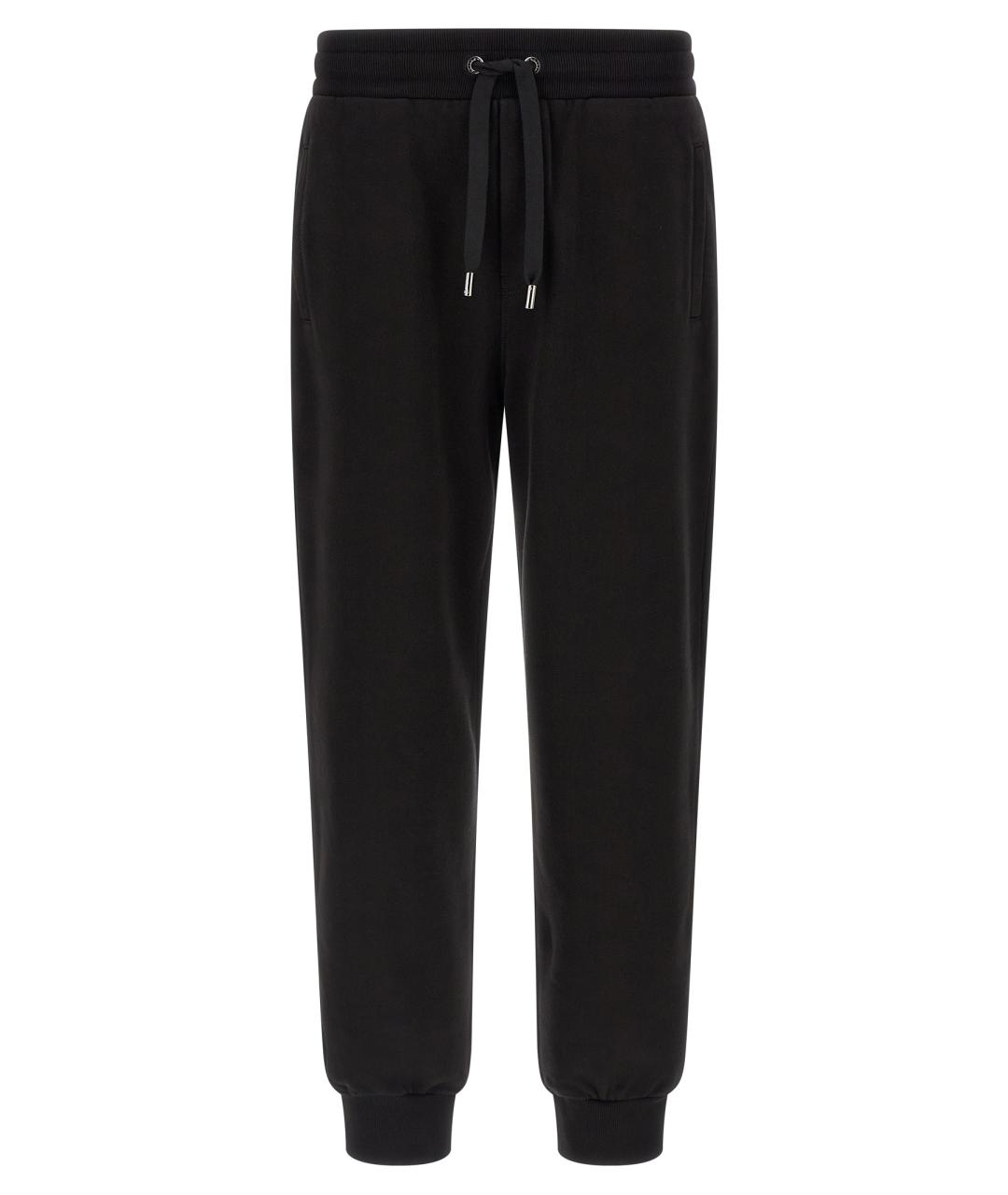 DOLCE&GABBANA Черные хлопковые повседневные брюки, фото 1