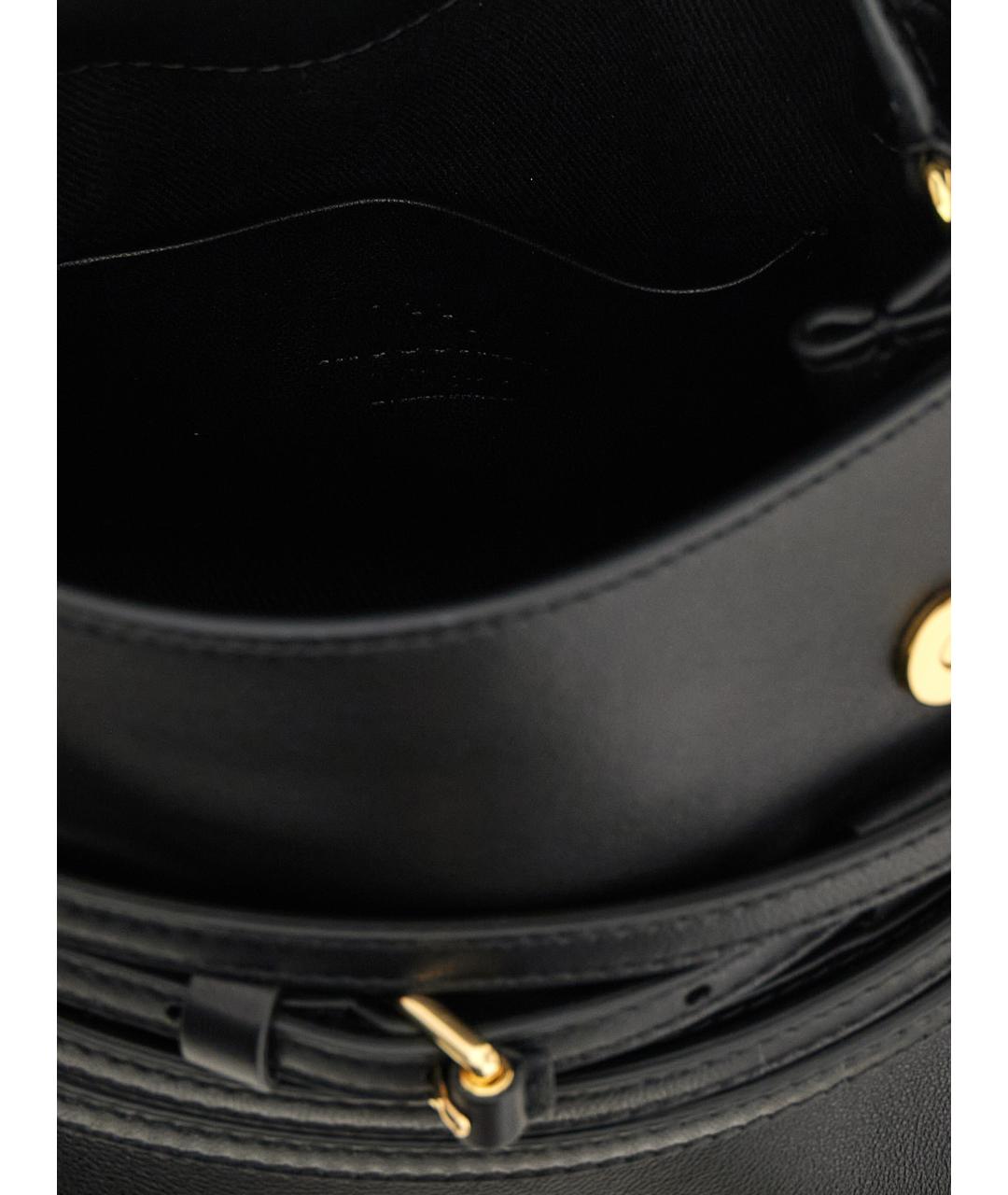 MOSCHINO Черная кожаная сумка с короткими ручками, фото 4