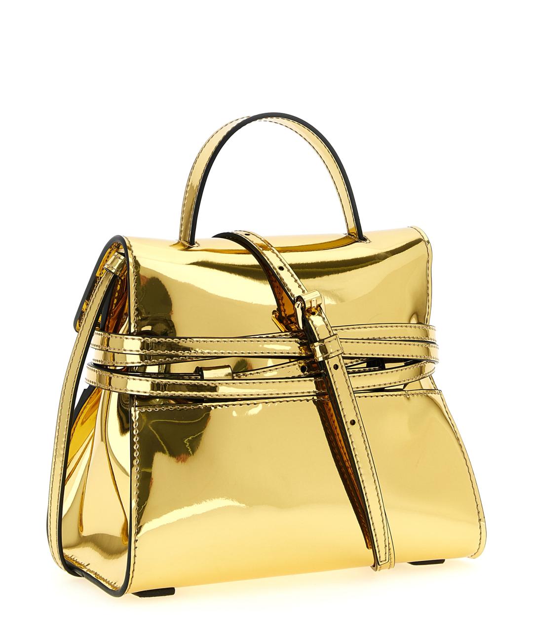 MOSCHINO Серебряная сумка с короткими ручками, фото 2