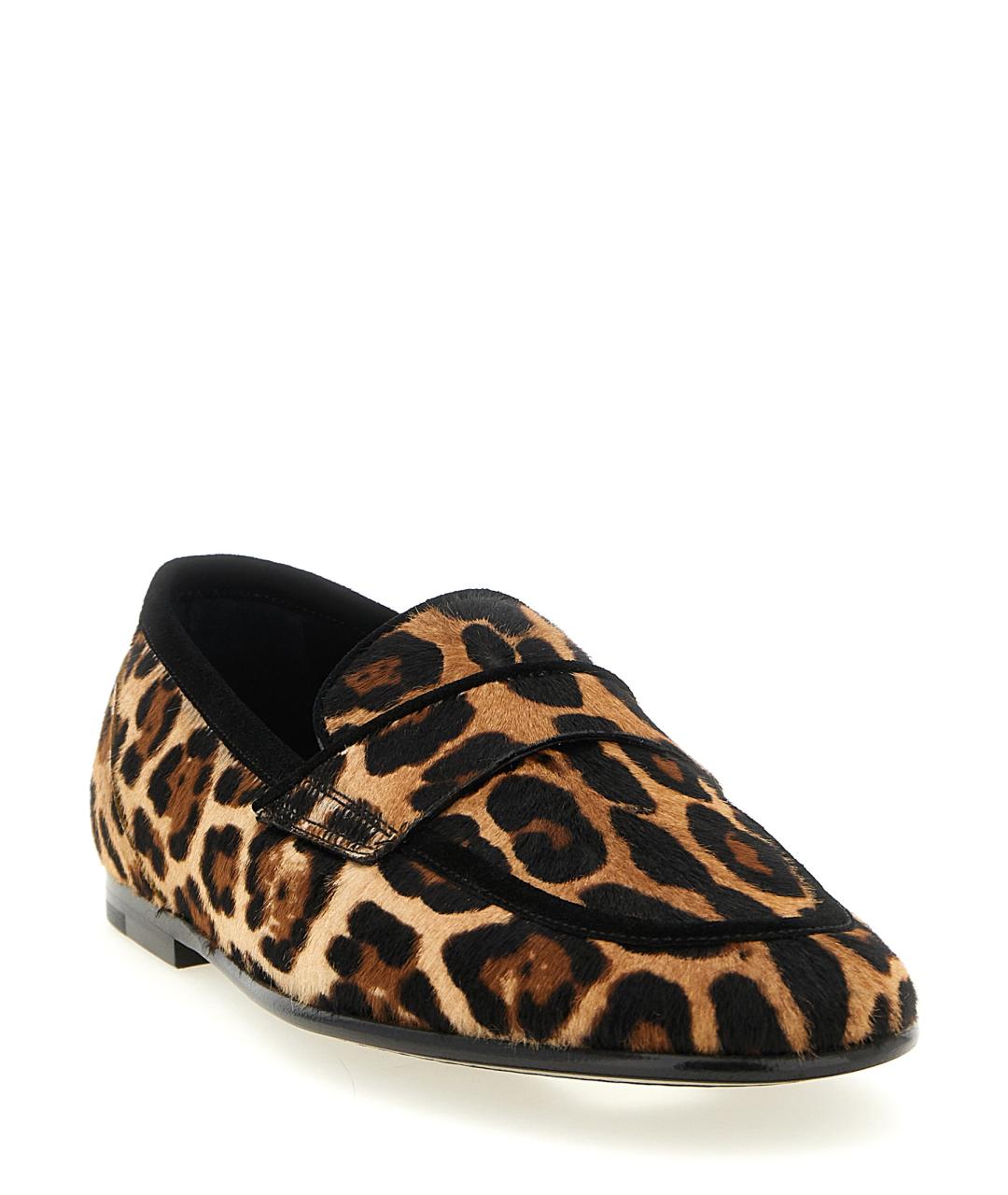 DOLCE&GABBANA Коричневые кожаные лоферы, фото 2