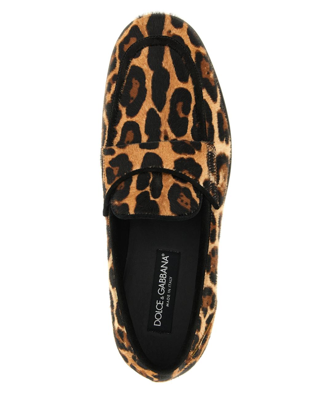 DOLCE&GABBANA Коричневые кожаные лоферы, фото 4