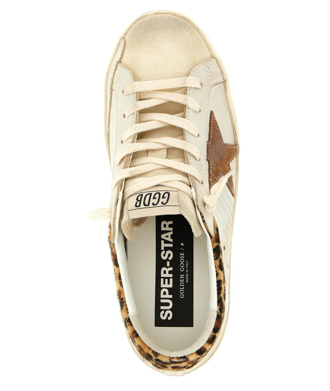 GOLDEN GOOSE DELUXE BRAND Бежевые кожаные кеды, фото 4