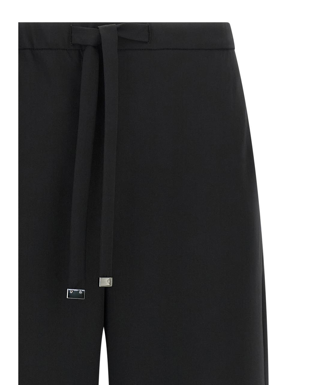 'S MAX MARA Черные шерстяные прямые брюки, фото 3