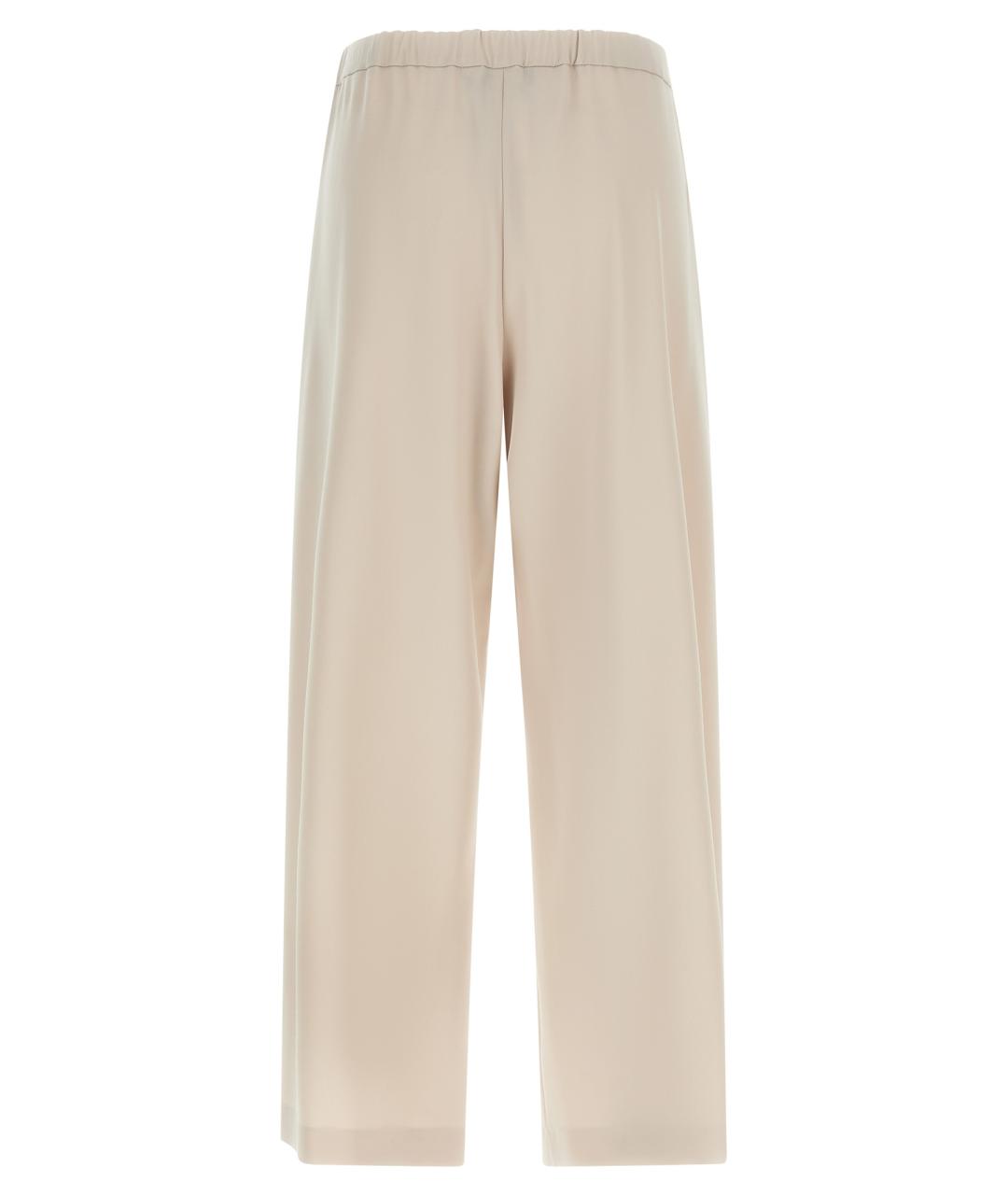 'S MAX MARA Бежевые шерстяные прямые брюки, фото 2