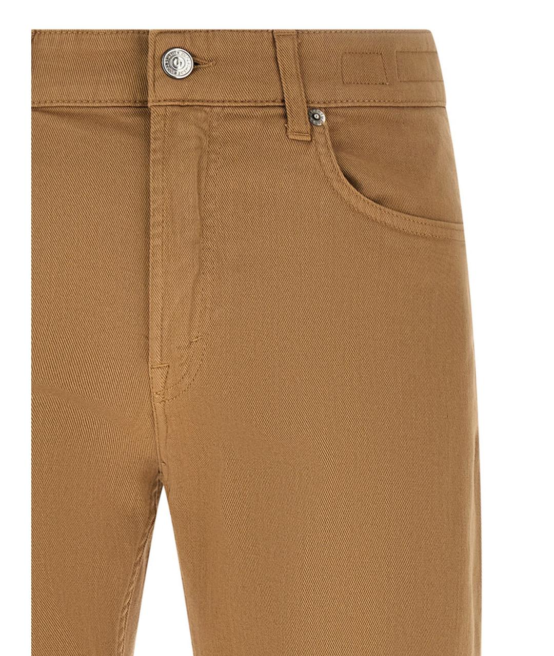 DEPARTMENT 5 Бежевые хлопковые прямые джинсы, фото 3