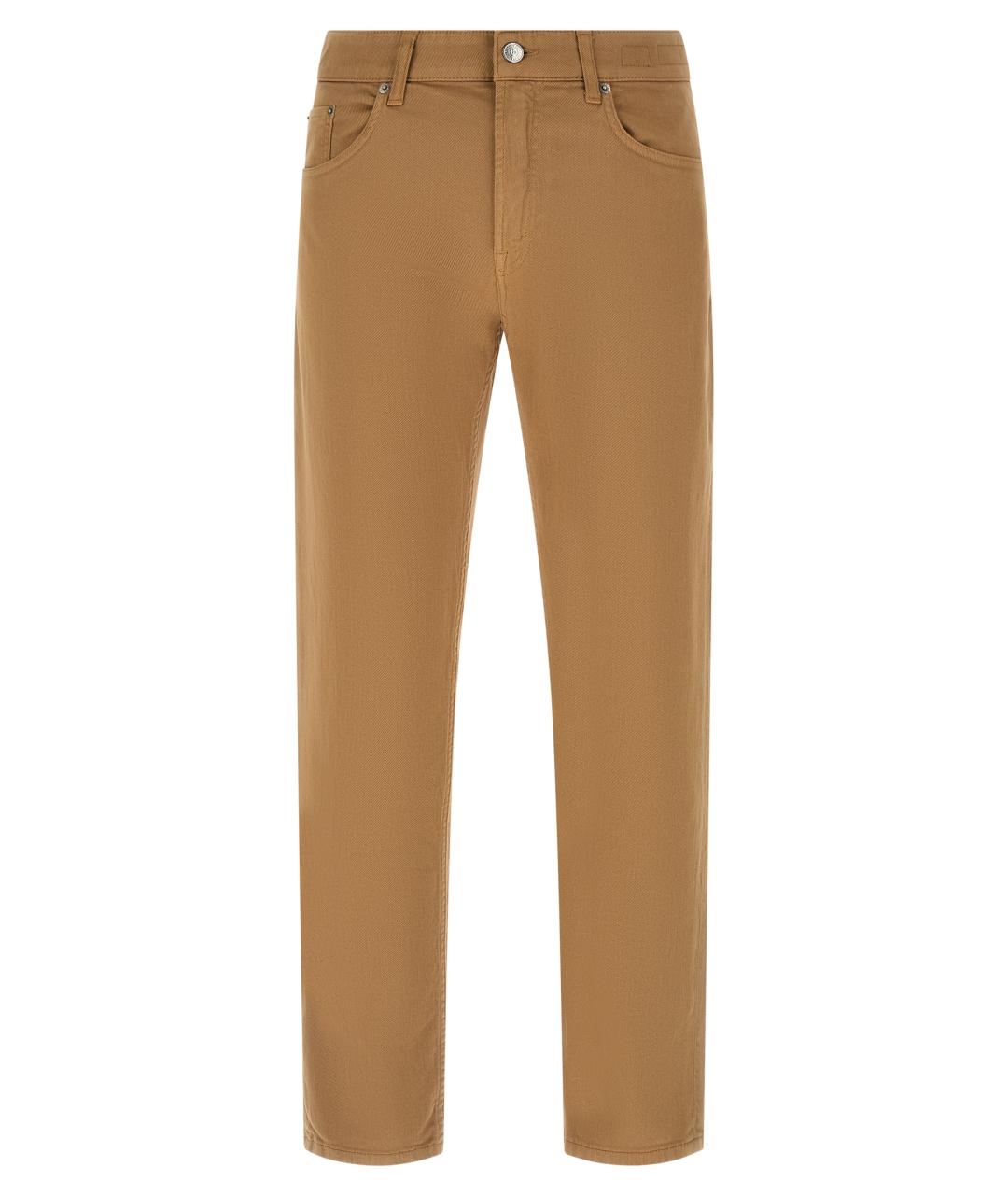 DEPARTMENT 5 Бежевые хлопковые прямые джинсы, фото 1