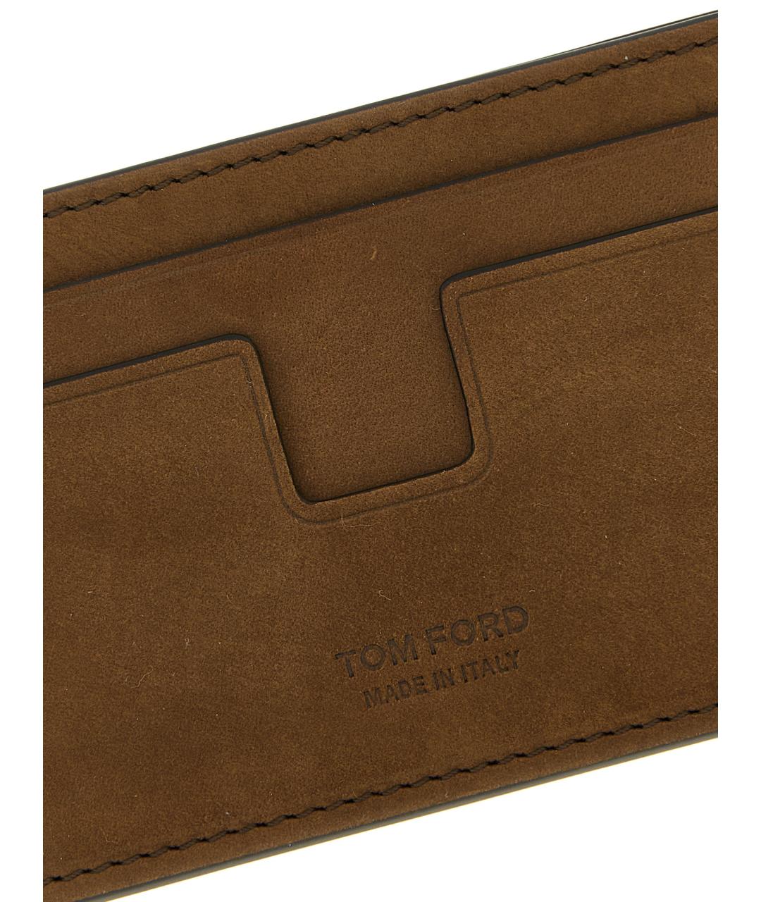 TOM FORD Коричневый кожаный кардхолдер, фото 3