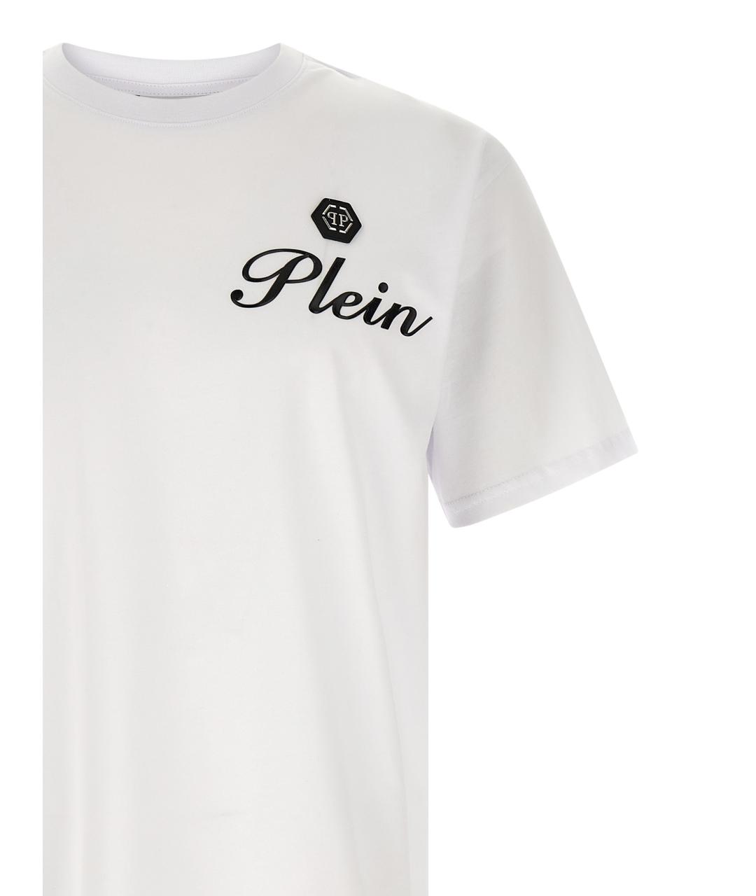 PHILIPP PLEIN Белая хлопковая футболка, фото 3