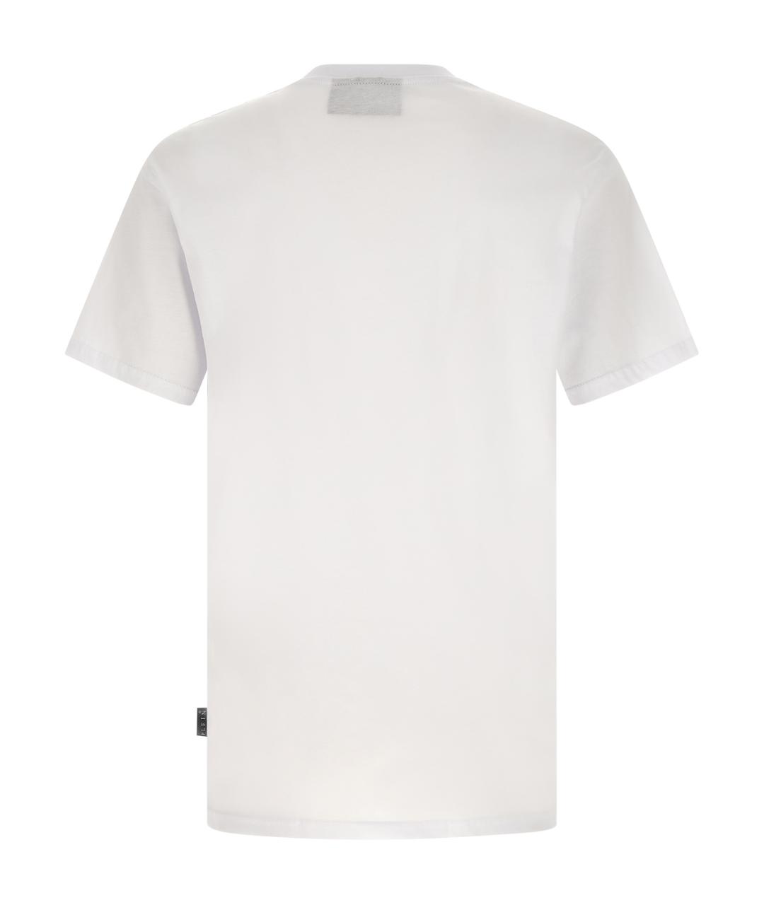PHILIPP PLEIN Белая хлопковая футболка, фото 2